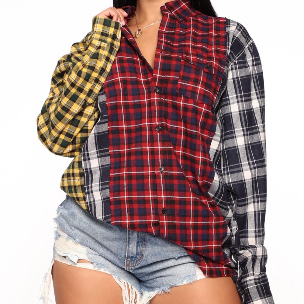 Fashion Nova “I Wanna Know Plaid Tunic”
